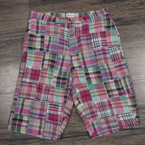 Weatherproof Check Madras Bermuda Shorts Womens Size 8 Multicolor Cotton Shorts